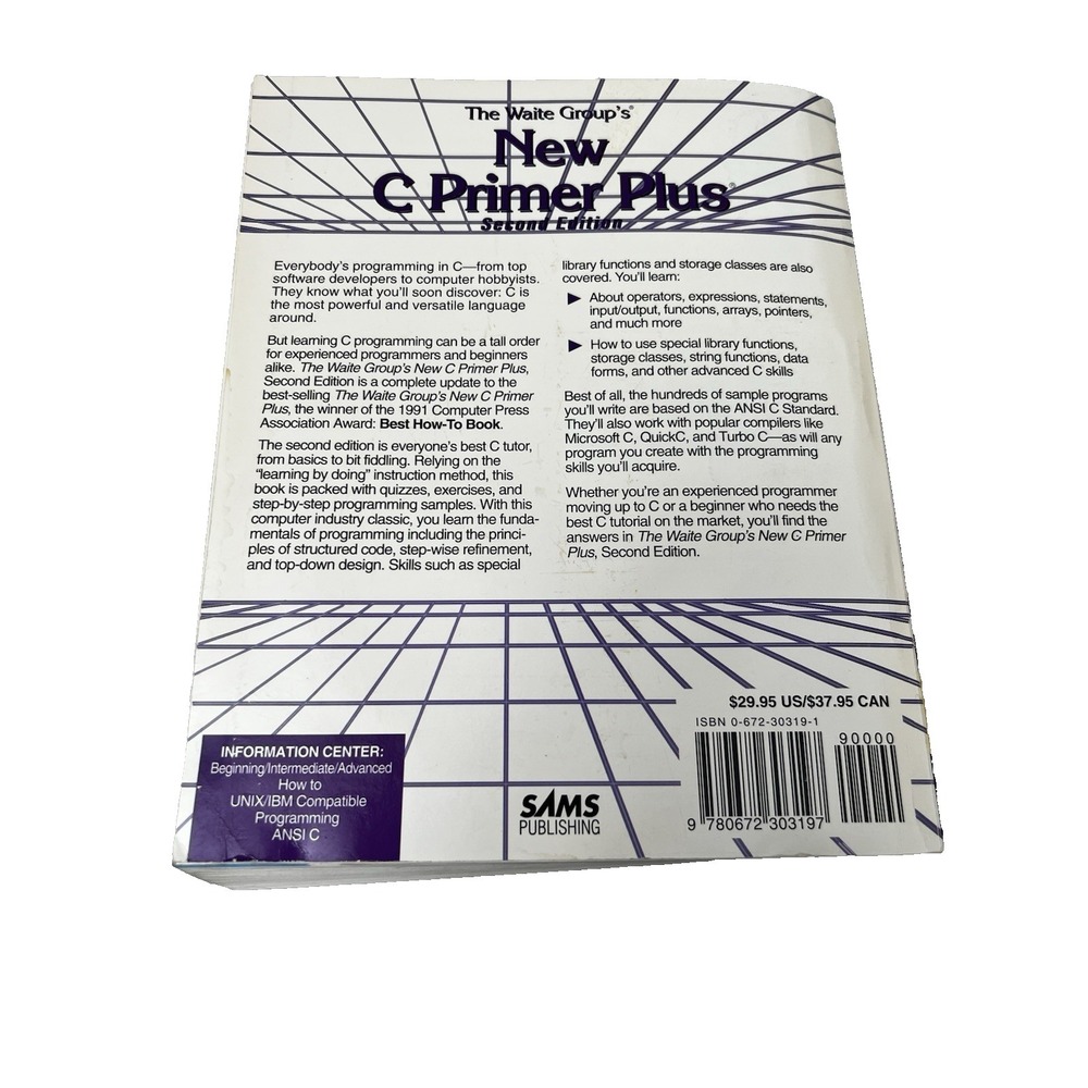 The Waite Group's New C Primer Plus Second Edition - Picture 2 of 2